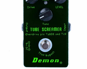 DemonFx Demon Black Tube Screamer T8/T9 Overdrive / Distortion Pedal Our BEST Ver