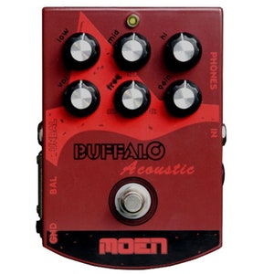 Moen AC-BA Buffalo Acoustic Guitar Preamp DI Pedal with 3 Band Eq