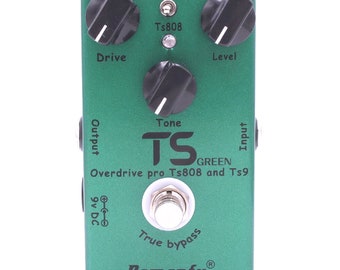 DemonFx TS Green Guitar Overdrive Distortion Screamer On TS9 TS808 2 in 1