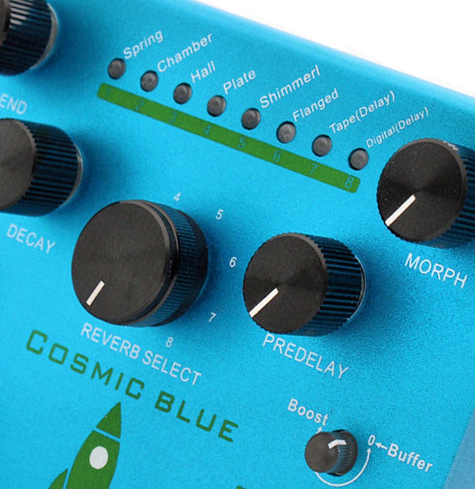Mosky COSMIC BLUE Guitar Effect Pedal Digital Reverb With Buffer