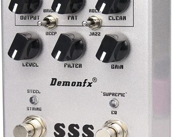 ギター Demonfx SSS \"STEEL STRING\" SUPREME DemonFx Steel String Supreme Overdrive Electric Guitar Pedal