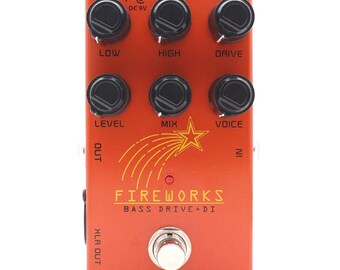 Mosky FIREWORKS Bass Drive DI FX Pedal Tube Amplifier Emulation Sound