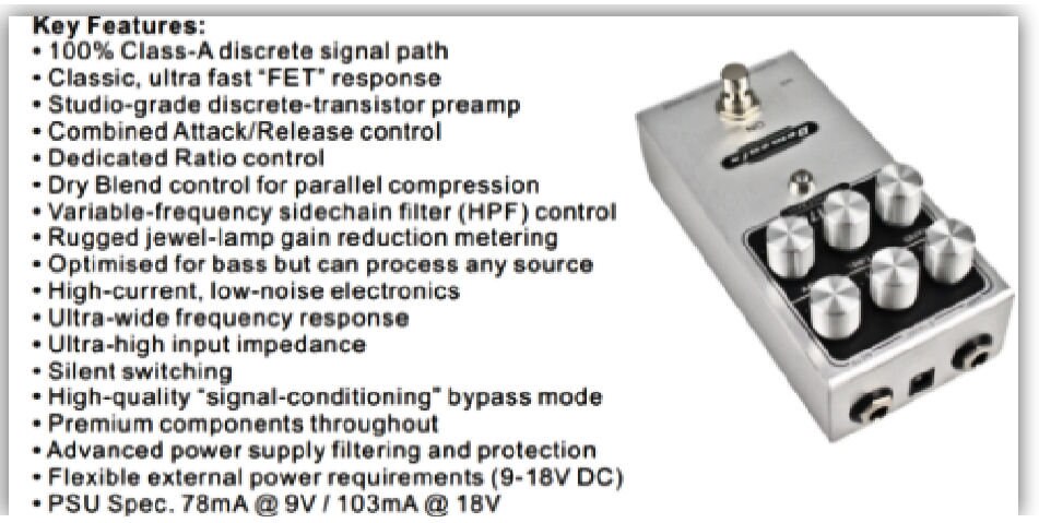 Call76 ベース用コンプレッサー Demonfx Demonfx CALL76 Compact FET Bass Compressor Fast US Ship