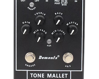 Demon FX Tone Mallet Bass PreAmp Boost, Overdrive, and Direct Box