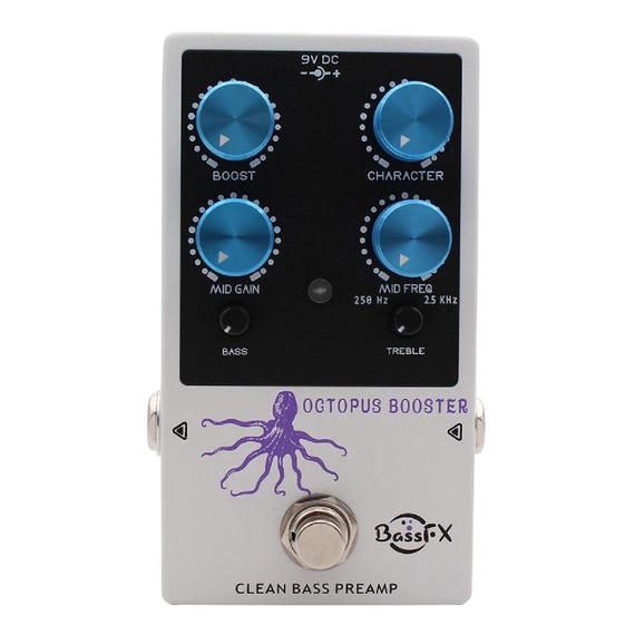 Fanmuzk/DemonFx Octopus Booster ベースプリアンプペダル 3バンドEQ