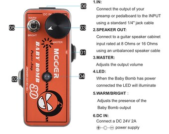 Mooer Baby Bomb 30 a 30 Watt Digital Guitar Power Amp Micro