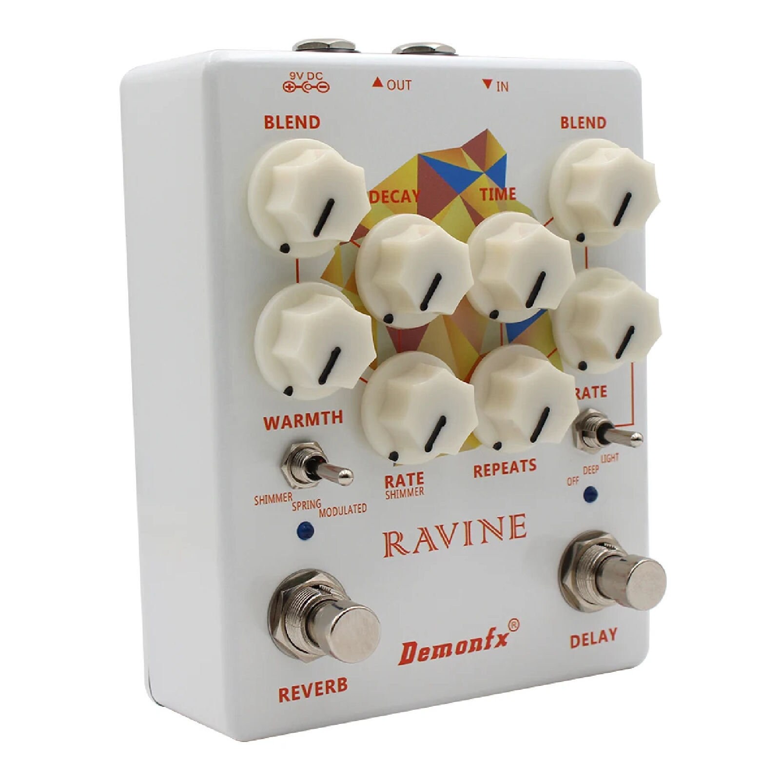 Demonfx RAVINE Reverb Delay Numerous Set Options Guitar Effect