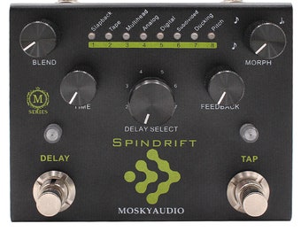 Mosky SPINDRIFT Digital Delay with TAP Guitar Effect Pedal 8 Mode Metal Shell