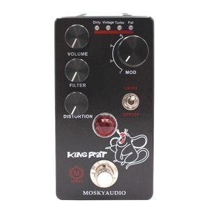 Mosky King Rat Guitar Effect Pedal Fuzz Distortion Volume Filter Distortion image 1