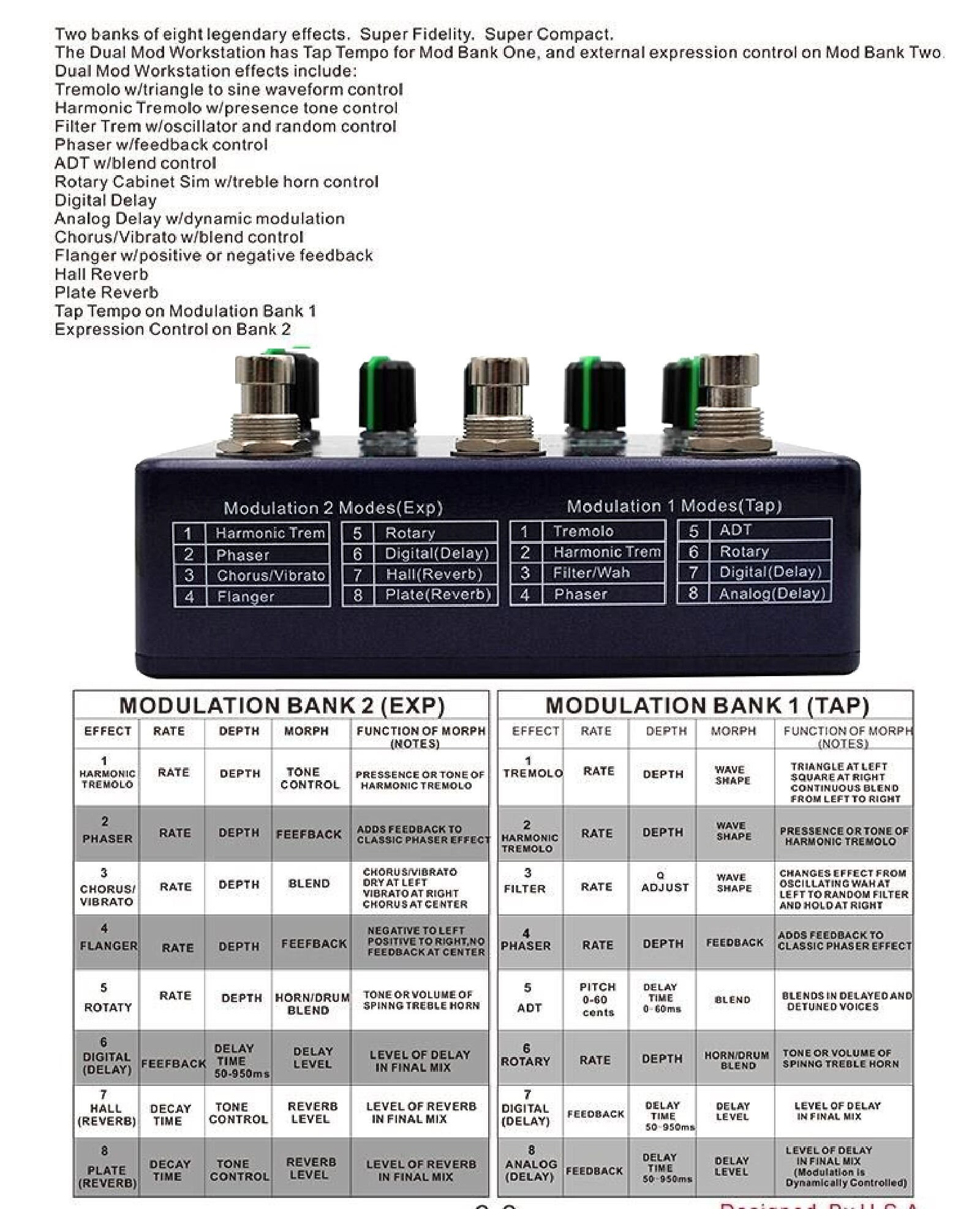 Demonfx DUAL MOD WORKSTATION ギターエフェクトペダル 豊富な
