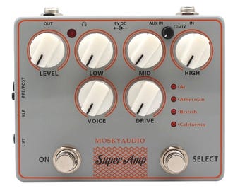 Mosky Super Amp 4 Amp Sim Options Speaker Simulation Guitar Effect Pedal XLR AUX IN