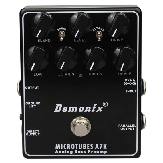 Demonfx Microtubes A7K Bass Preamp Pedal - Etsy Demonfx Microtubes A7K Bass Preamp Pedal - Etsy