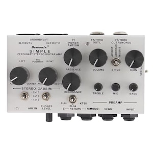 Demonfx SIMPLE DI Box Guitar Pedal Preamp Simulator,Power Amp Simplifier Stereo 4 Guitar