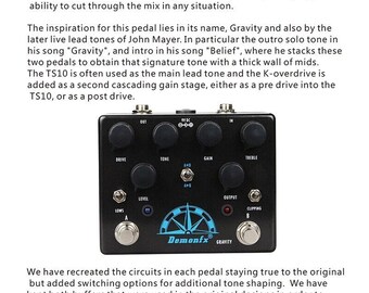 【flash】Demonfx Gravity Demonfx GravityギターエフェクトペダルオーバードライブTS10とK-Cを1