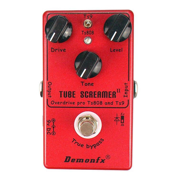 Demonfx Tube Screamer Red TS II RED With 2 Overdrive Options