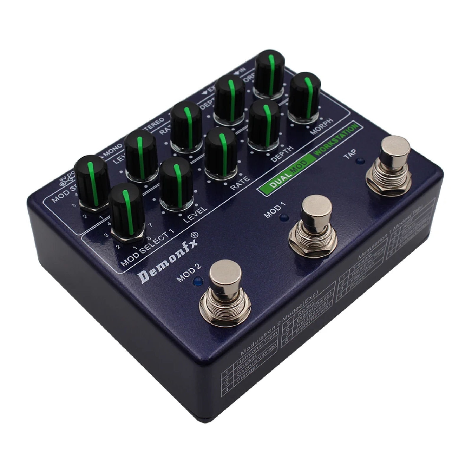 Demonfx DUAL MOD WORKSTATION Pedal de efectos de guitarra