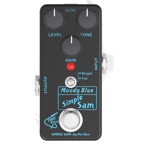 Simple Sam Moody Blue Overdrive HB-SS-MB Classic Blues Style Overdrive Guitar Effect Pedal