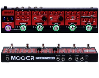 Mooer Red Truck Combined Distortion Overdrive Delay Guitar Effects Pedal w case