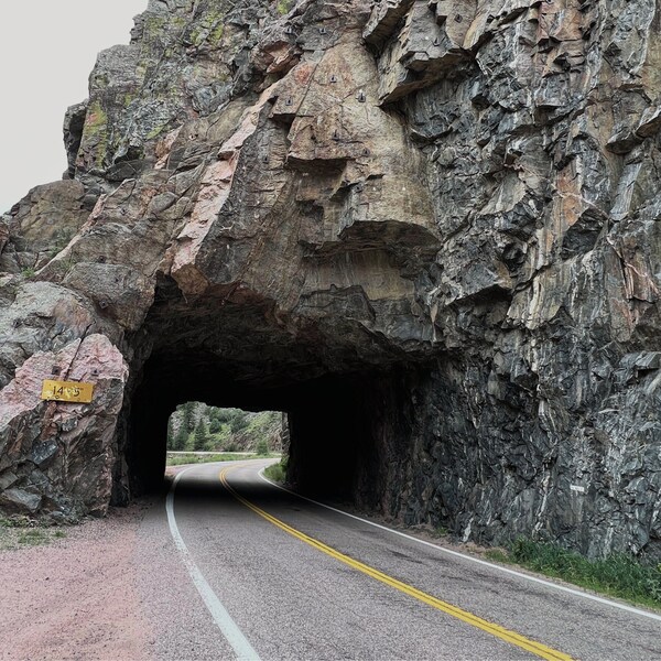 Mountainside Tunnel Digital Print