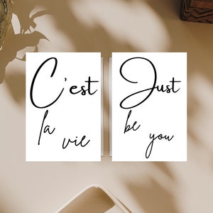 C&#39;est la vie, fashion quote, office decor, home decor, quote prints in 5x7, 8x10, 11x14, 16x20
