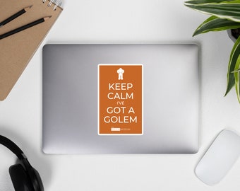 Keep Calm I Have A Golem sticker (Orange)