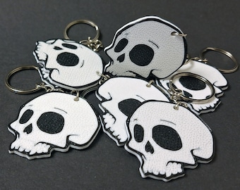 Skull Head Keychain - Creepy and Cool 3D Printed Accessory - Unleash Your Inner Goth - Perfect for Halloween - Double-sided!