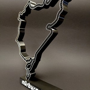 Nürburgring Race Track Table Stand Sculpture 3D Printed Desk Art Formula 1 and DTM Race Track Race Track Art Home Decor image 4