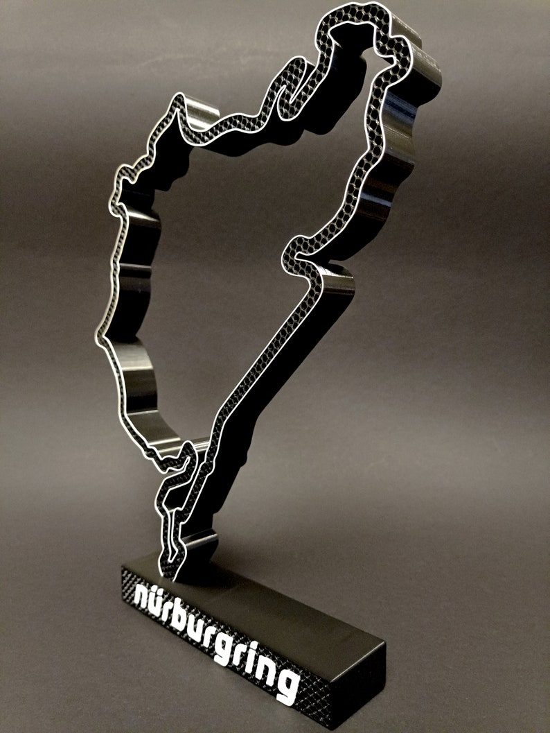 Nürburgring Race Track Table Stand Sculpture 3D Printed Desk Art Formula 1 and DTM Race Track Race Track Art Home Decor image 4