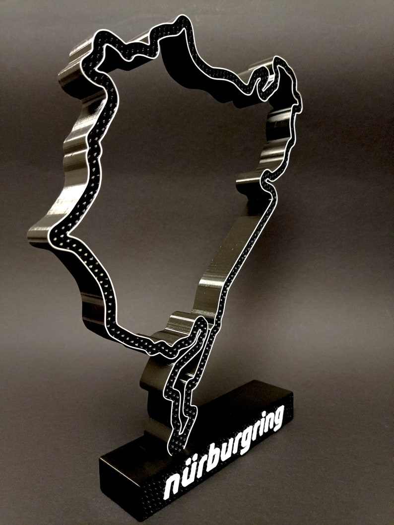 Nürburgring Race Track Table Stand Sculpture 3D Printed Desk Art Formula 1 and DTM Race Track Race Track Art Home Decor image 3