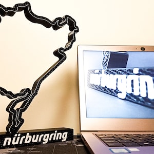 Nürburgring Race Track Table Stand Sculpture 3D Printed Desk Art Formula 1 and DTM Race Track Race Track Art Home Decor image 8