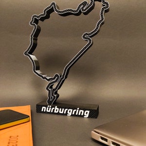 Nürburgring Race Track Table Stand Sculpture 3D Printed Desk Art Formula 1 and DTM Race Track Race Track Art Home Decor image 9