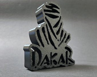 Support pour logo Dakar Art déco pour la maison, cadeau parfait pour les amateurs de sport automobile, les fans de rallye Dakar, les passionnés de pétrole