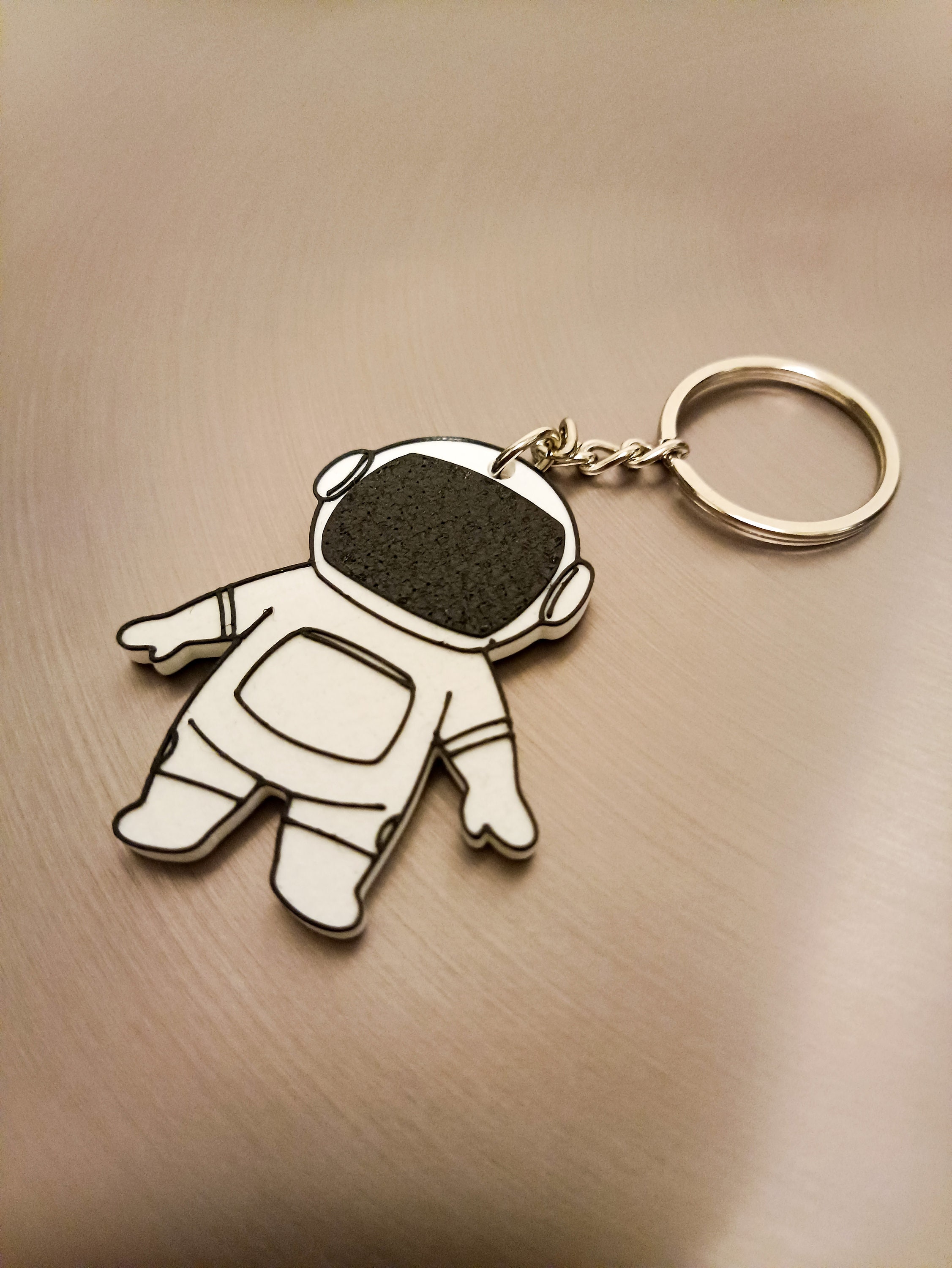 Nine3d 3D Printed Spaceman Keychain - Astronaut Figurine - Space Exploration Gift - Space Lover Key Ring - Personalized Keychain - Handmade - Gift