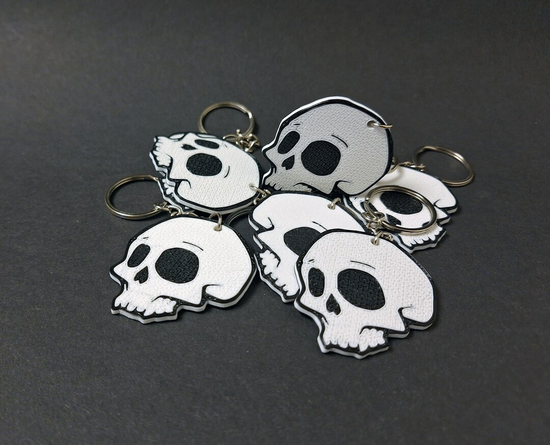 Skull Head Keychain - Creepy and Cool 3D Printed Accessory - Unleash ...