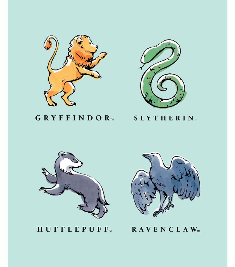 Harry Potter Hogwarts Häuser Gryffindor Hufflepuff Ravenclaw Etsy.de