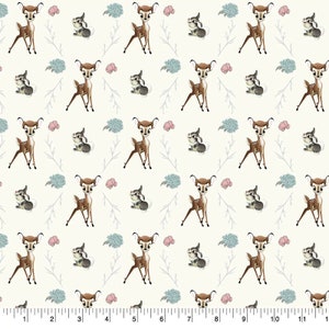 Disney Bambi Thumper and Flowers 100% Cotton Fabric 3552