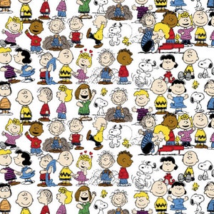 Snoopy Peanuts Gang Licensed Fabric 100% Cotton Fabric - 3821 IN