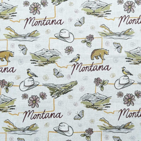 Montana Next Gen State Pride 100% Cotton Fabric - IN