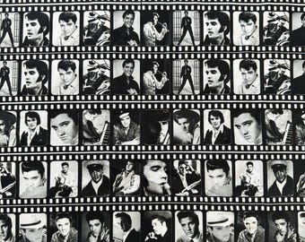Elvis Presley Black & White Film 100% Cotton Fabric (36&quot;x56&quot;) - Adjust Quantity in Shopping Cart