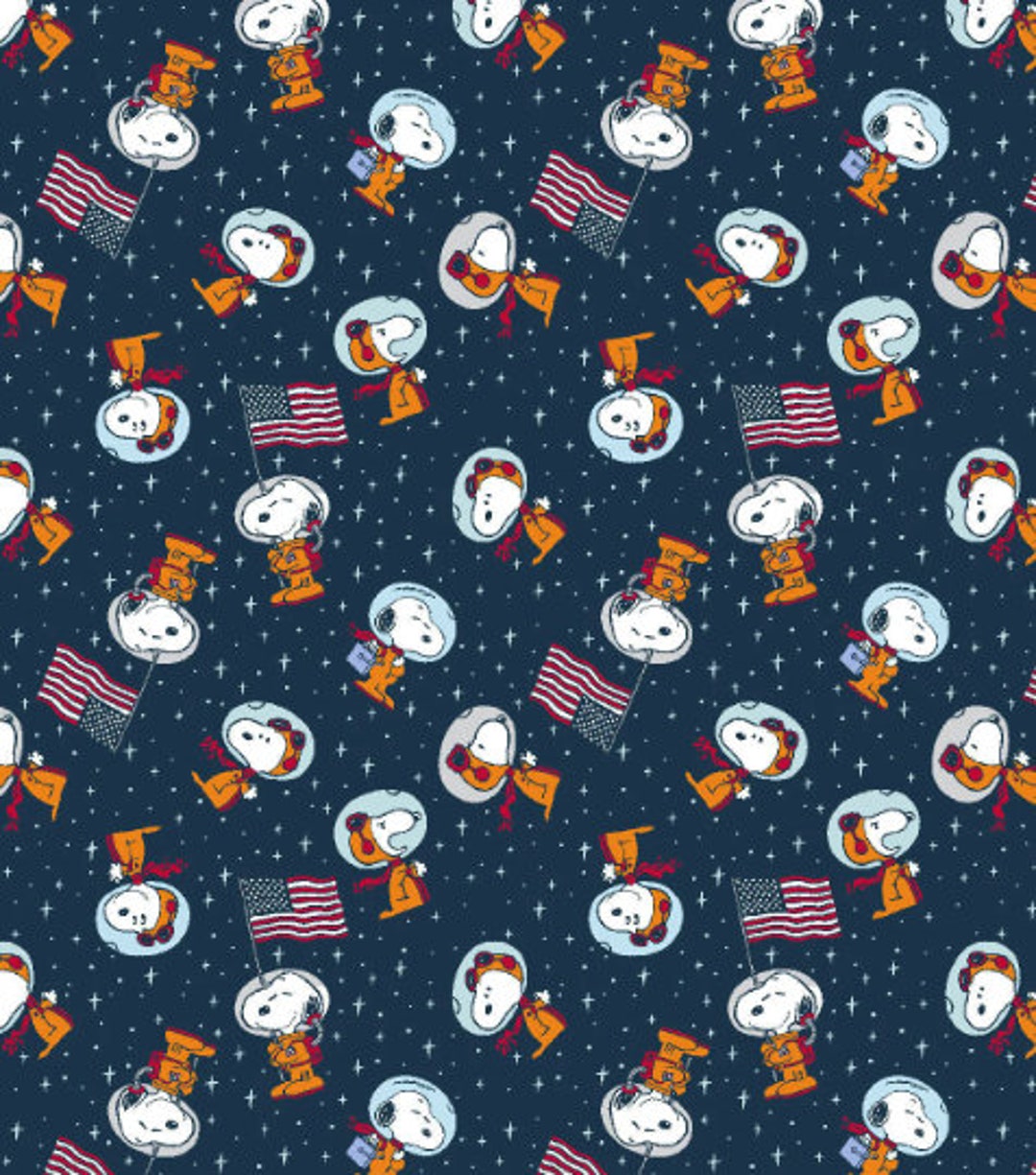 Space Astronaut Peanuts Snoopy Charlie Brown 100% Cotton Fabric IN - Etsy