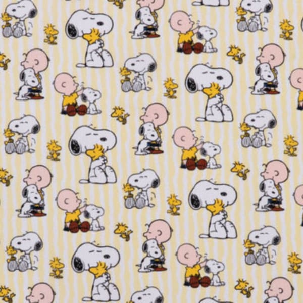 Snoopy Peanuts Good Friendship 100% Cotton Fabric - IN