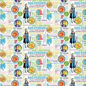 Wizard Of Oz Pop Quotes Cotton Fabric 100% Cotton Fabric IN