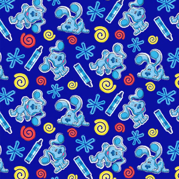 Blue's Clues Licensed Fabric 100% Cotton Fabric 3792