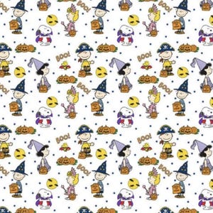 Boo Peanuts Snoopy Christmas Halloween 100% Cotton Fabric-3409