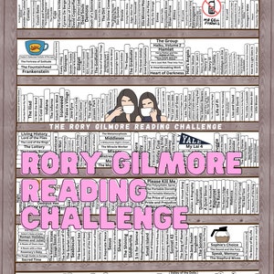 Rory Gilmore Reading Challenge PRINTABLE Version With Boarder 408