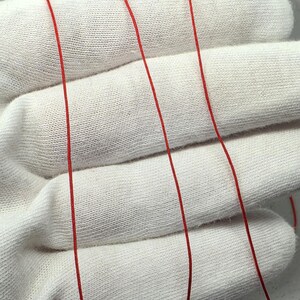 Red cord, 0.5mm, Red string, Macrame cord, Bracelet string, Beading thread, Craft supply, Book binding, Friendship bracelet, Beading image 5