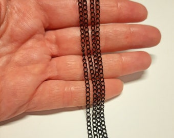 Black chain, 180cm, jewellery making, craft supply, keychain, extender chain