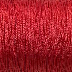 Red cord, 0.5mm, Red string, Macrame cord, Bracelet string, Beading thread, Craft supply, Book binding, Friendship bracelet, Beading image 3
