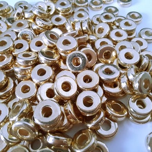 Flat Disc Spacer Beads Round CCB Plastic Rondelle Beads Spacers for Jewelry  Making Bracelets Necklaces Earrings