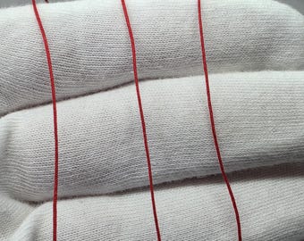 Red cord, 0.5mm, Red string, Macrame cord, Bracelet string, Beading thread, Craft supply, Book binding, Friendship bracelet, Beading